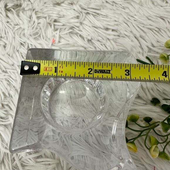 Orrefors Sweden Crystal Puzzle Piece Votives Candle Holder Clear Heavy 1 piece - Picture 7 of 9